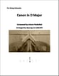 Canon in D Major Orchestra sheet music cover